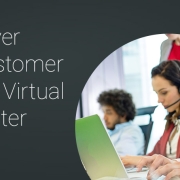 Two Women With Headsets Looking at Computer |How to Deliver Superior Customer Service With Virtual Contact Center Solutions - Authority Software